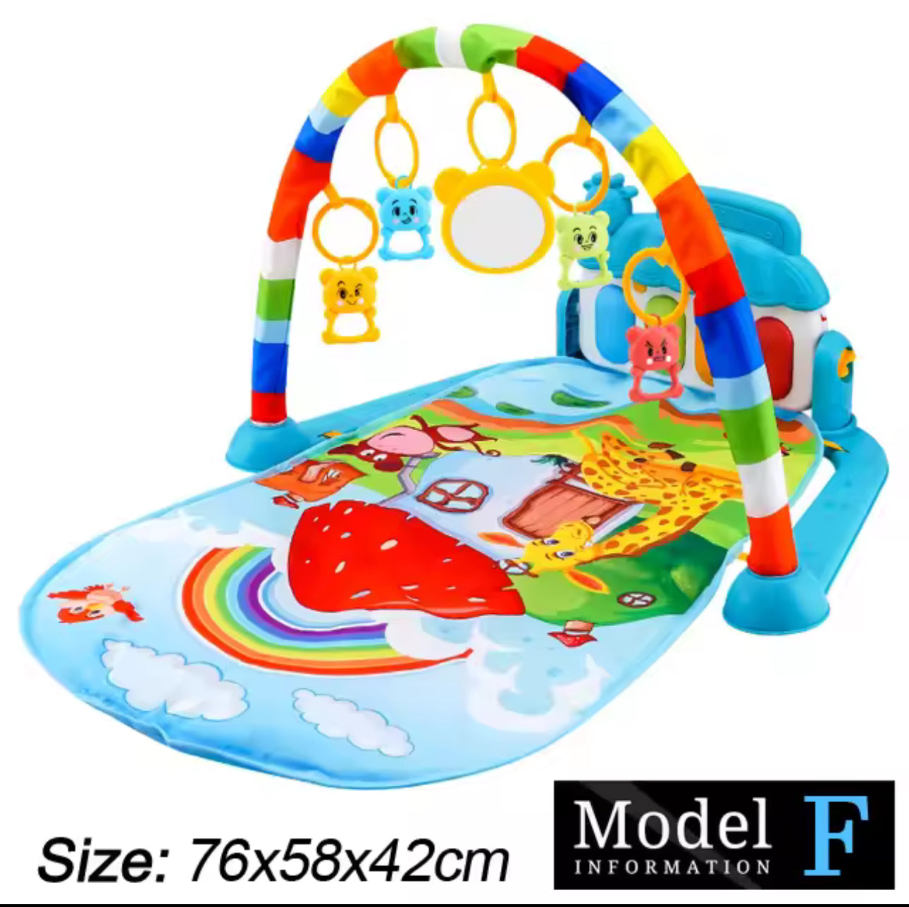 Supporto per il fitness per bambini, musica, palestra, giocattoli per attività, pianoforte per neonati, coperta per gattonare, pedale, gamepad, educazione precoce, regali da 0 a 36 mesi.