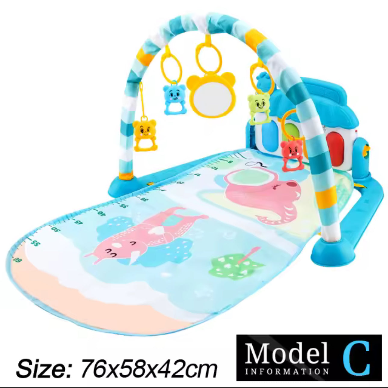 Supporto per il fitness per bambini, musica, palestra, giocattoli per attività, pianoforte per neonati, coperta per gattonare, pedale, gamepad, educazione precoce, regali da 0 a 36 mesi.