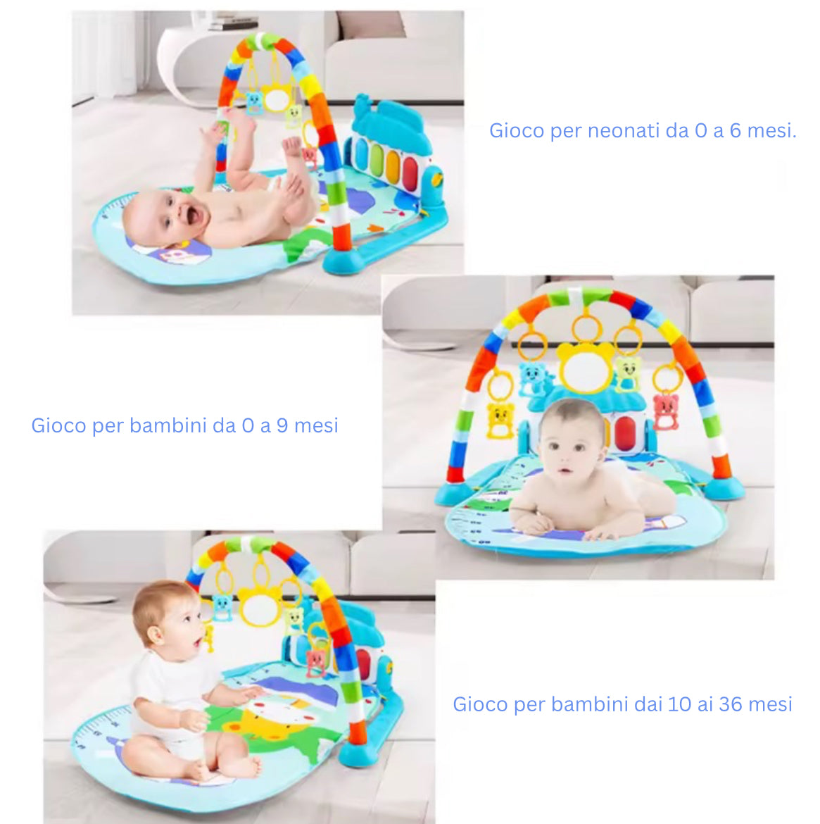 Supporto per il fitness per bambini, musica, palestra, giocattoli per attività, pianoforte per neonati, coperta per gattonare, pedale, gamepad, educazione precoce, regali da 0 a 36 mesi.