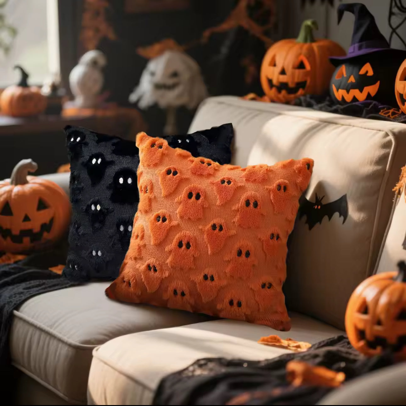 Nuova federa per cuscino fantasma di Halloween