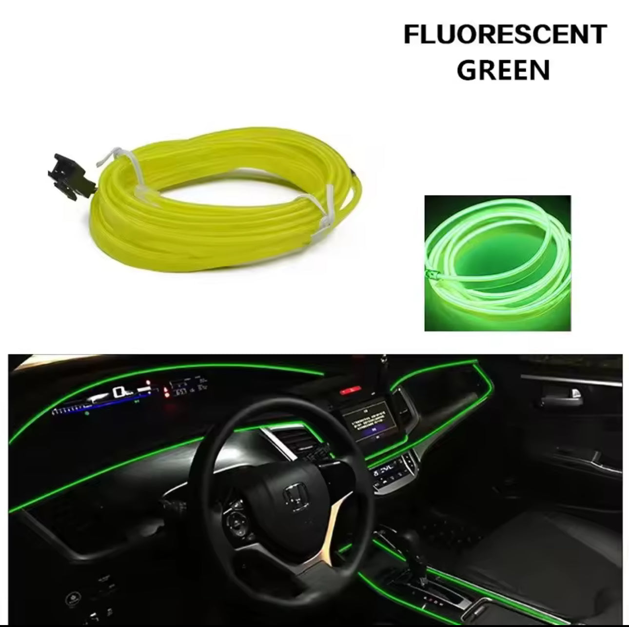Strisce decorative per interni auto, lampade d'atmosfera, luci fredde decorative per cruscotto, console, luci ambientali a LED per auto