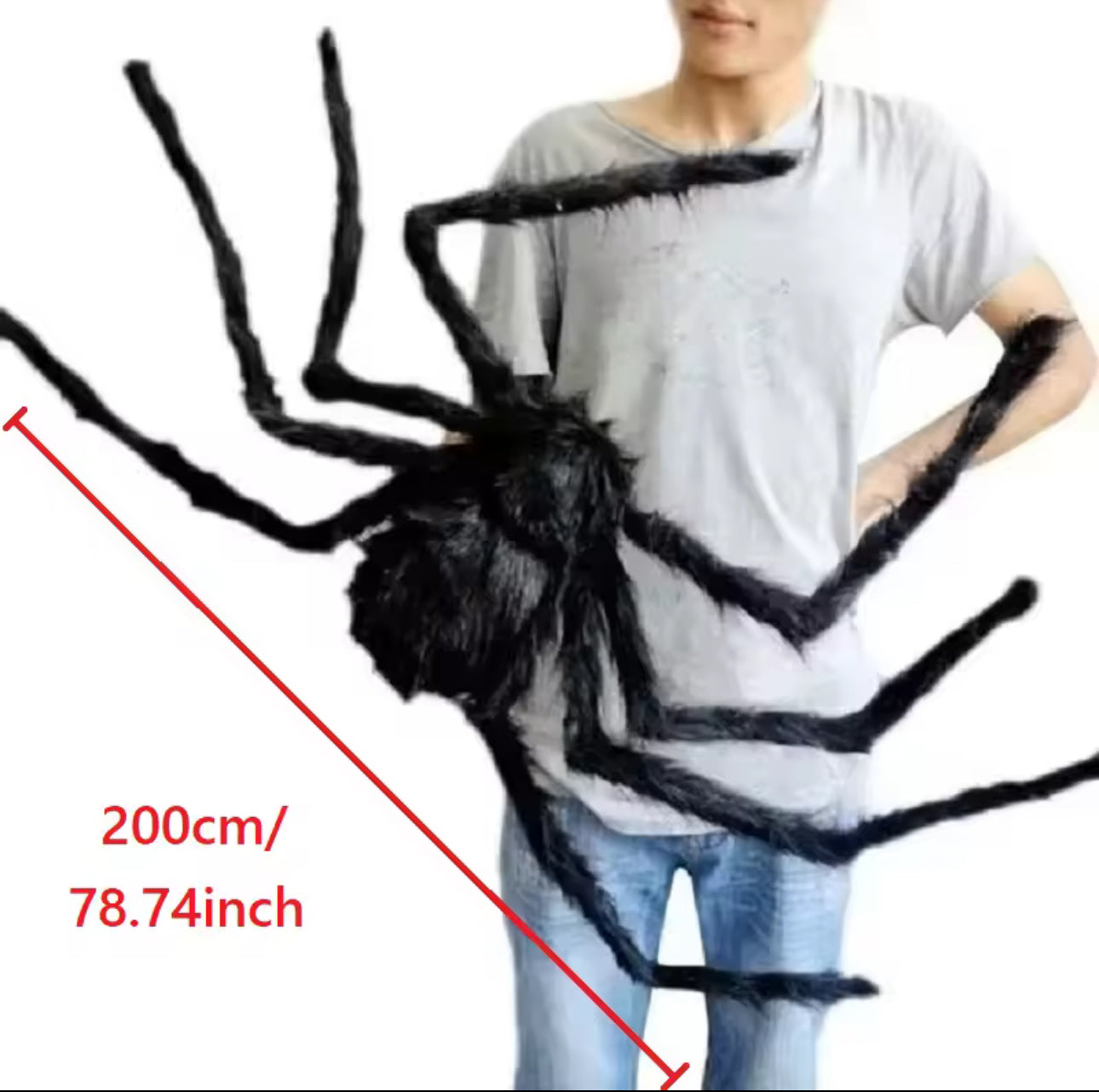 Ragno gigante di Halloween per interni ed esterni, decorazioni per portico per casa o casa infestata, feste, decorazioni di Halloween