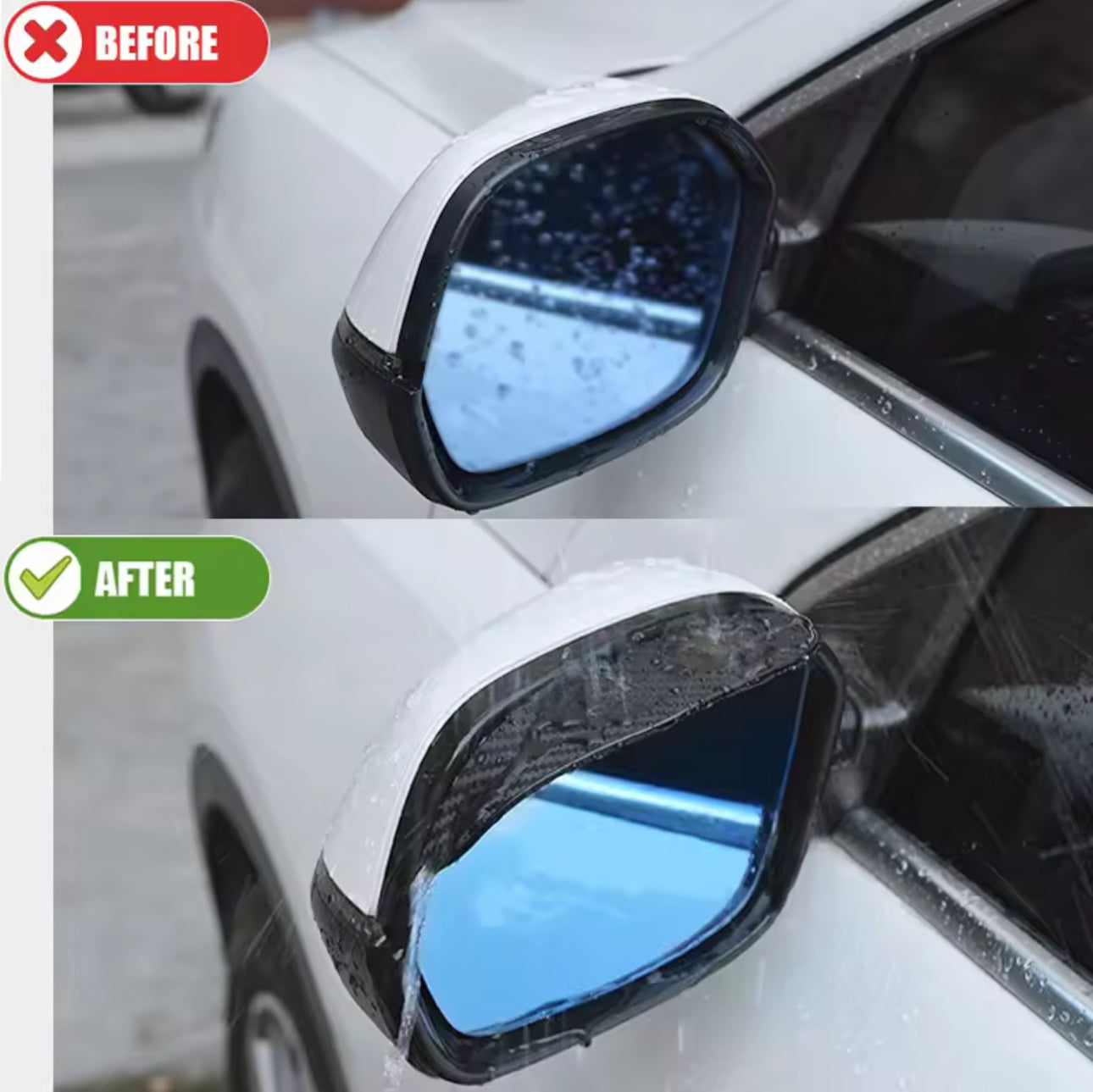 2 pezzi in fibra di carbonio per specchietto retrovisore auto protezione antipioggia per sopracciglia flessibile per specchietto retrovisore auto protezione antipioggia per sopracciglia copertura antipioggia