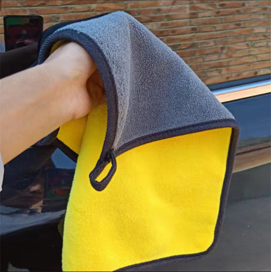 1/2/6 pezzi di panno per la pulizia in microfibra, panno morbido e spesso per l'asciugatura, asciugamani per il lavaggio della carrozzeria, stracci puliti a doppio strato, accessori per auto