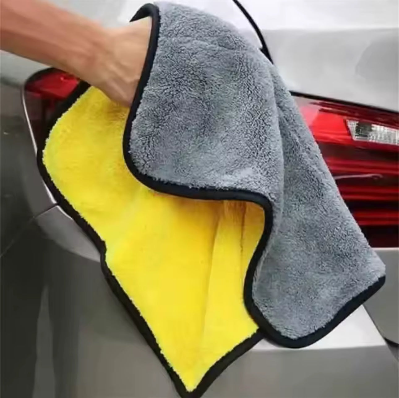 1/2/6 pezzi di panno per la pulizia in microfibra, panno morbido e spesso per l'asciugatura, asciugamani per il lavaggio della carrozzeria, stracci puliti a doppio strato, accessori per auto