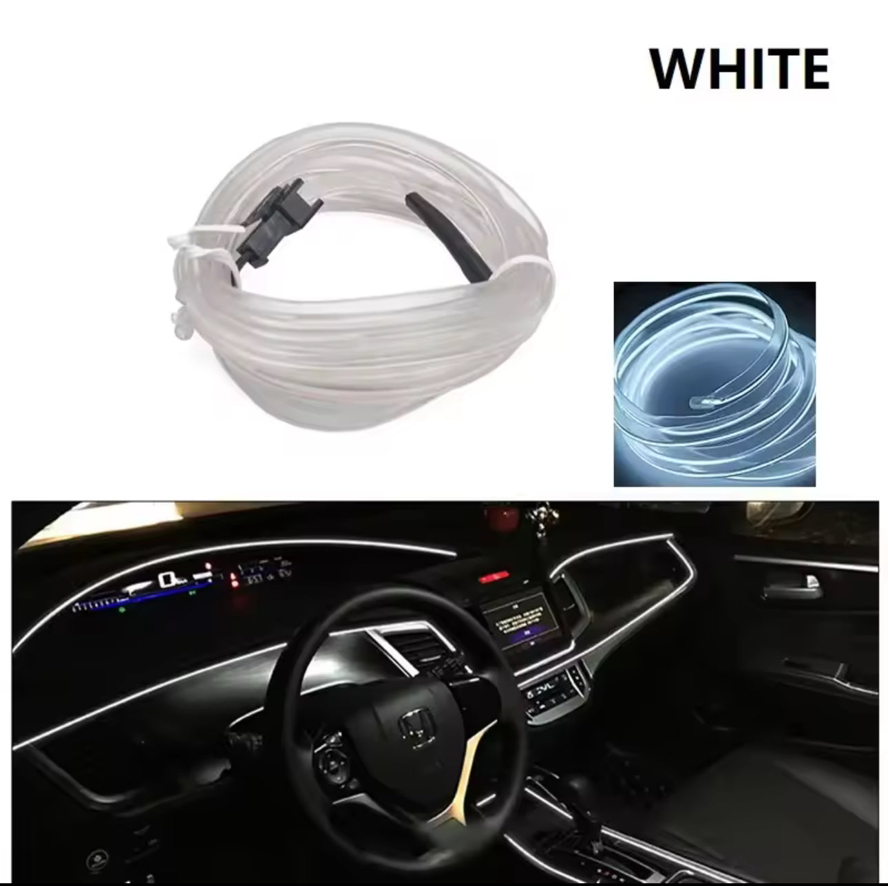 Strisce decorative per interni auto, lampade d'atmosfera, luci fredde decorative per cruscotto, console, luci ambientali a LED per auto