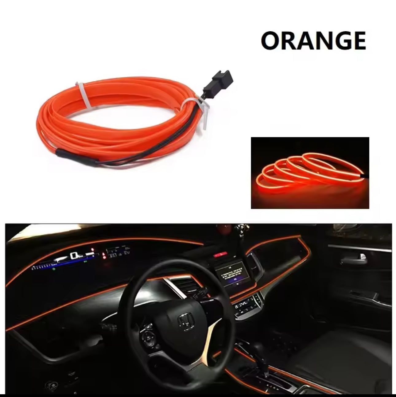 Strisce decorative per interni auto, lampade d'atmosfera, luci fredde decorative per cruscotto, console, luci ambientali a LED per auto