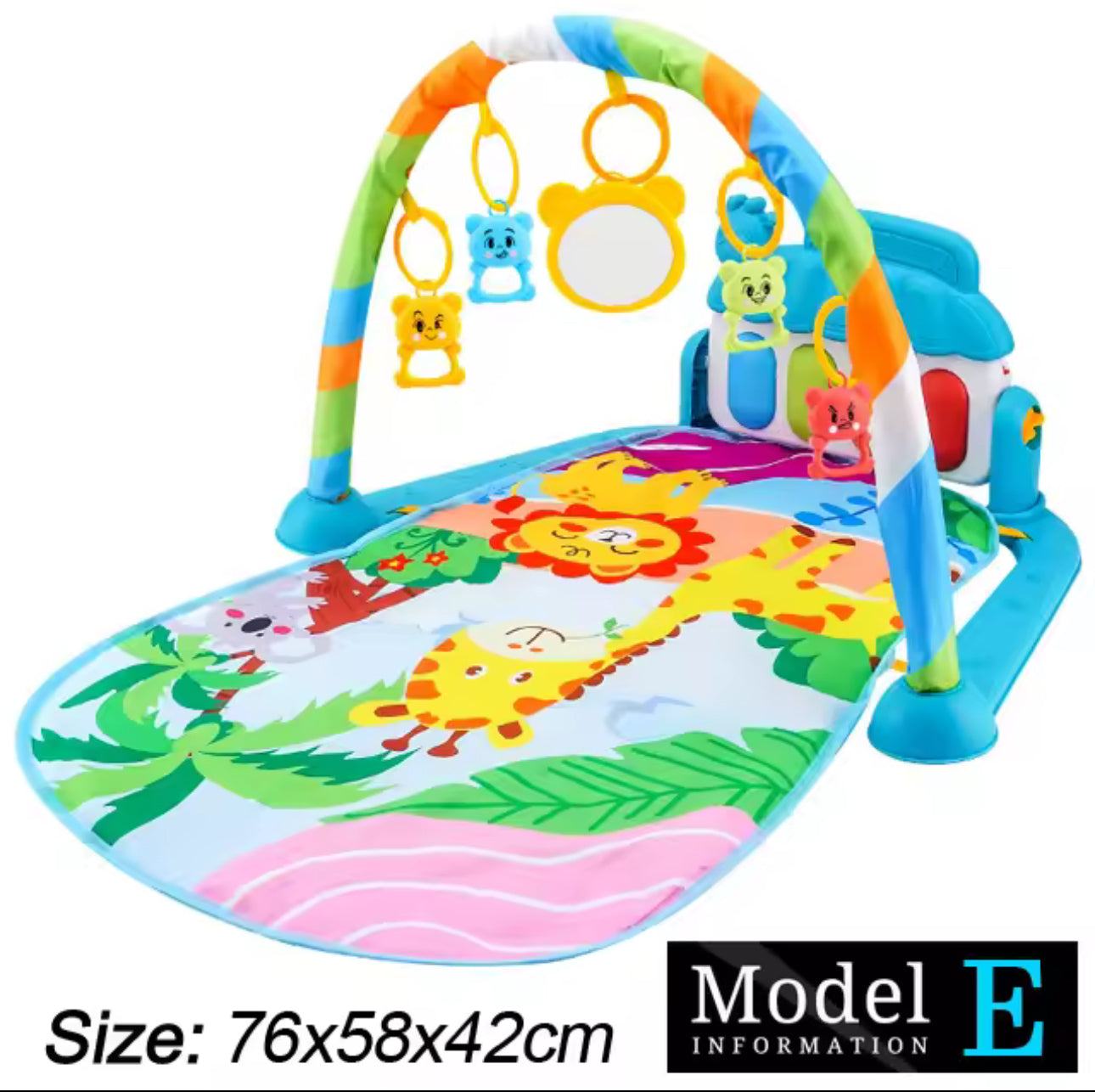 Supporto per il fitness per bambini, musica, palestra, giocattoli per attività, pianoforte per neonati, coperta per gattonare, pedale, gamepad, educazione precoce, regali da 0 a 36 mesi.