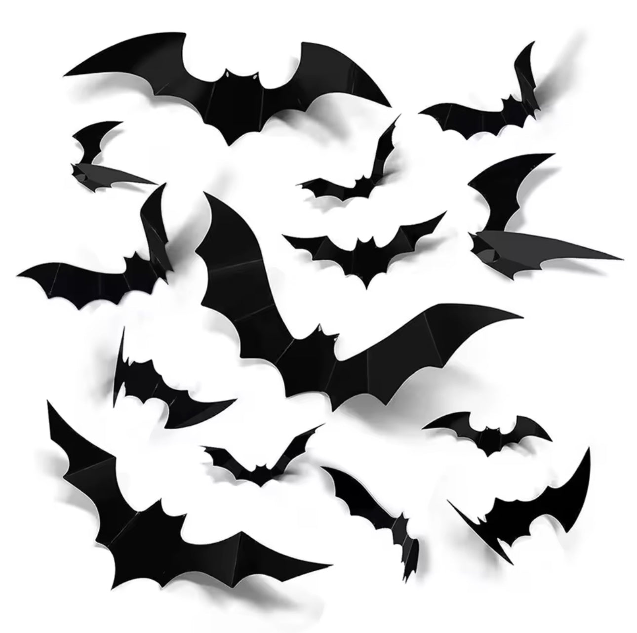 Decorazioni di Halloween con pipistrelli, pipistrello in PVC 3D sul muro, adesivi murali con pipistrelli neri, oggetti di scena spaventosi per Halloween