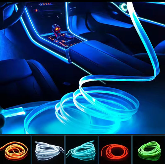 Strisce decorative per interni auto, lampade d'atmosfera, luci fredde decorative per cruscotto, console, luci ambientali a LED per auto