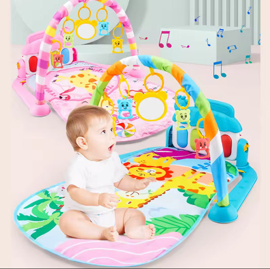 Supporto per il fitness per bambini, musica, palestra, giocattoli per attività, pianoforte per neonati, coperta per gattonare, pedale, gamepad, educazione precoce, regali da 0 a 36 mesi.