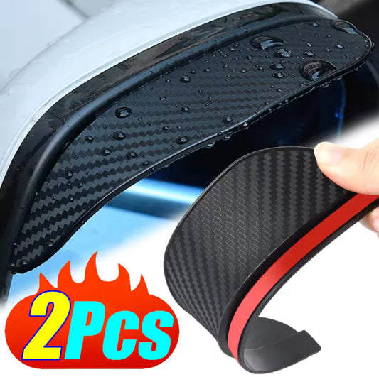 2 pezzi in fibra di carbonio per specchietto retrovisore auto protezione antipioggia per sopracciglia flessibile per specchietto retrovisore auto protezione antipioggia per sopracciglia copertura antipioggia