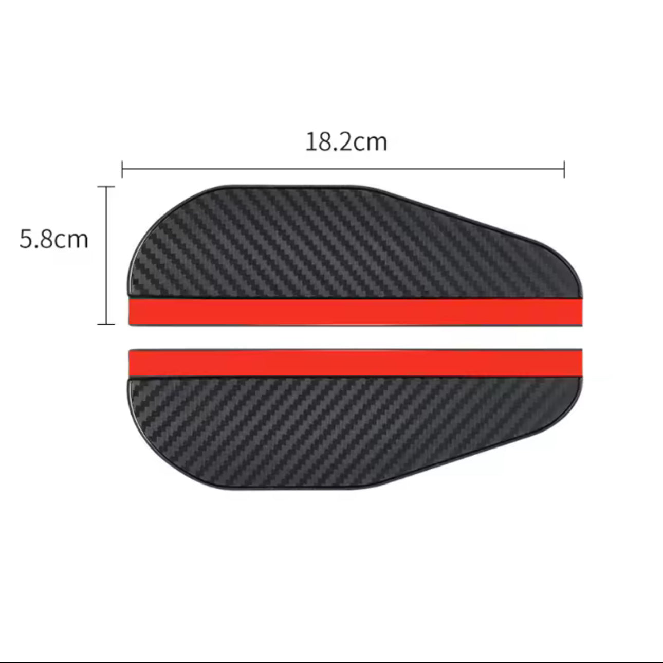 2 pezzi in fibra di carbonio per specchietto retrovisore auto protezione antipioggia per sopracciglia flessibile per specchietto retrovisore auto protezione antipioggia per sopracciglia copertura antipioggia