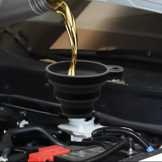 Imbuto per motore, universale, in silicone, per cambio liquido lavavetri, portatile, pieghevole, per cambio olio motore, benzina